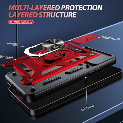 for T Mobile REVVL V+ 5G Case (T-Mobile REVVL V+ 5G（6.82"） / Red)