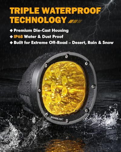 4 Inch 90W LED Amber Driving Pods (P4 Series-Amber Spot Beam)