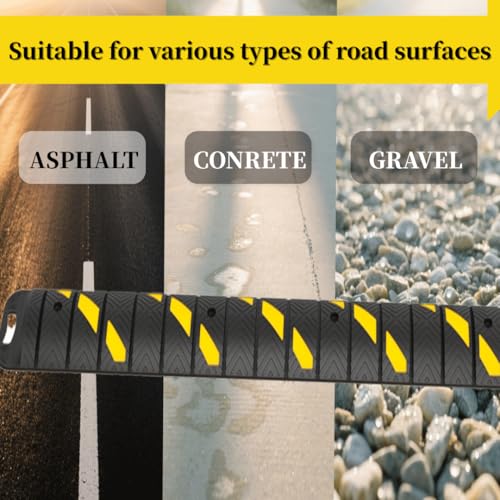 Portable Speed Bump 76x10x2in Foldable Reflective (76.7"x10"x1.8")