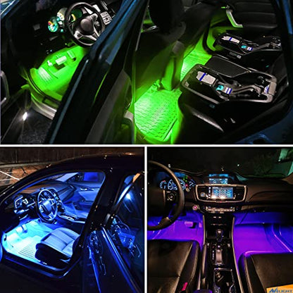 RGB LED Car Interior Stripe Light with APP Control Multicolor Music Sync Mode Waterproof Car Under (APP RGB Lights)