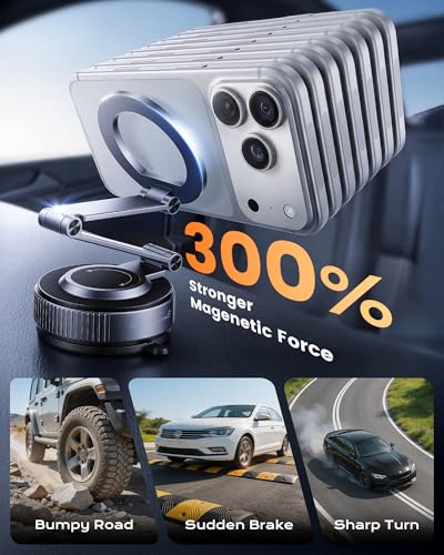 Magnetic Phone Holder for Car (Gray)