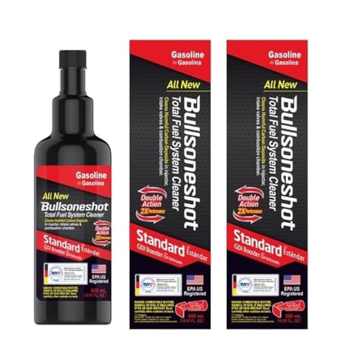 2 Pack Bullsoneshot Standard Total Fuel System Cleaner & Fuel Additive for Gasoline Engine