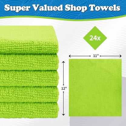 Microfiber Cleaning Cloth (24PK / Green)