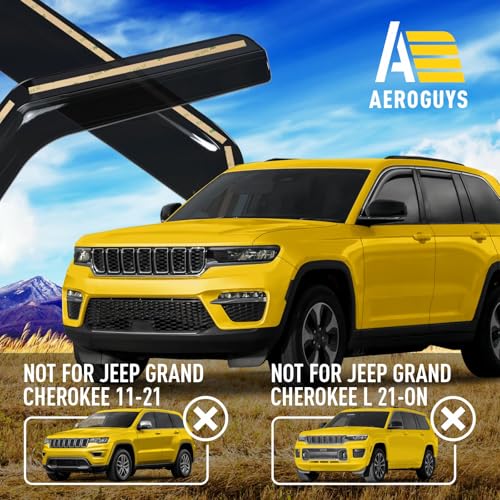 Extra Durable Window Deflectors in (For Jeep Grand Cherokee 22-26)