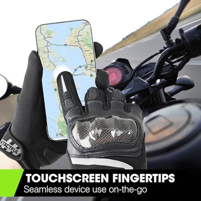 Lightweight Motorcycle Gloves for Men Touchscreen Summer (Black / Small)