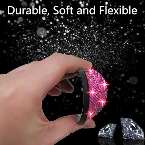 2pcs Bling Car Cup Holder Coaster (Rose Red / 2pcs)