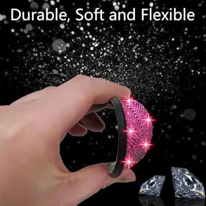 2pcs Bling Car Cup Holder Coaster (Rose Red / 2pcs)
