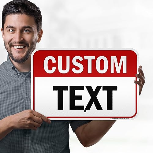 Custom Sign Custom Sign for Business (Header - Horizontal / 12x18 - Aluminum Reflective)