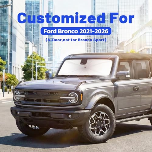 Car Windshield Sun Shade (For Ford Bronco(4-Door) 2021-2026)