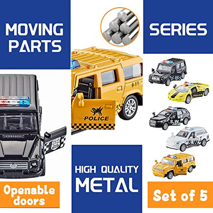 Die Cast Metal Toy Cars Open Doors (Police car)
