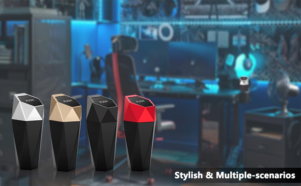 Car Trash Can Cup Holder (600ml / Golden)