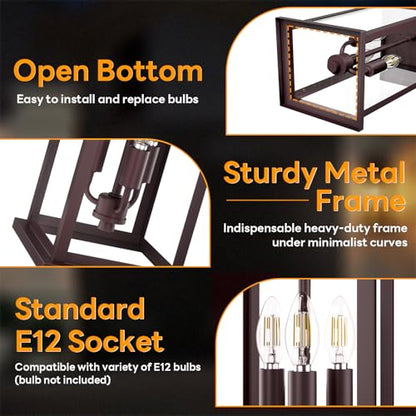 20" Oil Rubbed Bronze Outdoor Light Fixtures for House 2 Pack (Bronze / 2-Pack/No Sensor)