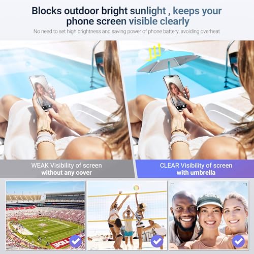 Magnetic Phone Umbrella for Sun (BLUE(for Phone))