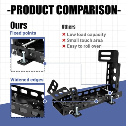 Motorcycle Wheel Chock Trailer (Black 3000 lbs)