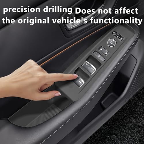 4PCS Car Door Window Switch Panel Cover for Honda Accord 2023 (Black for Door Window Switch Cover)