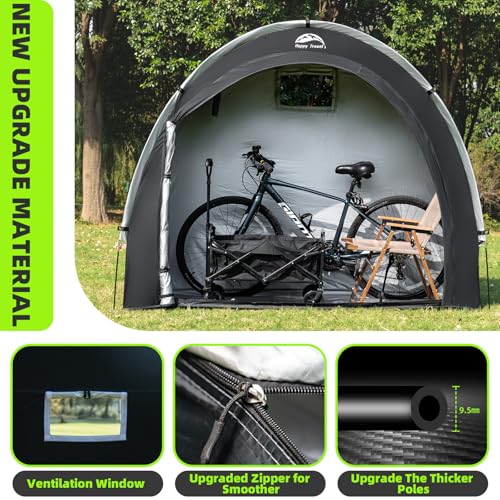 Outdoor Waterproof Bike Storage Tent Shed for 2 (2.7x7x5.6ft)