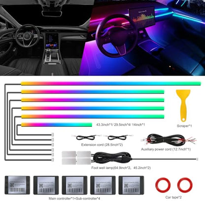 Dreamcolor Acrylic Interior Car LED Strip Light with Wireless APP (Dreamcolor 10 in 1)