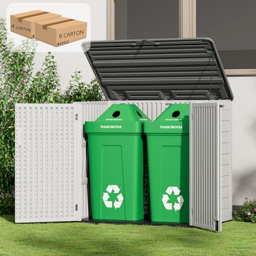 Large Outdoor Storage Shed (White-48 cu ft)