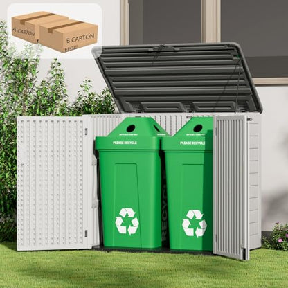 Large Outdoor Storage Shed (White-48 cu ft)
