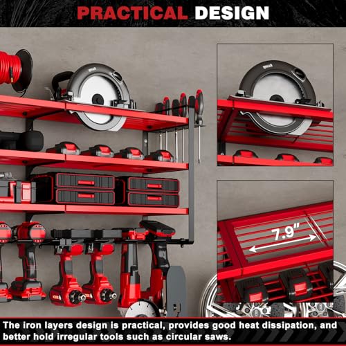 Power Tool Organizer Wall Mount (Red)