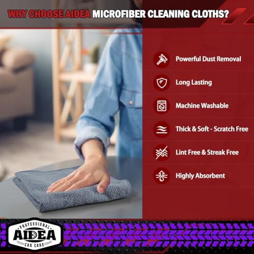 Microfiber Cleaning Cloth Grey 50PK (Grey / 50PK)