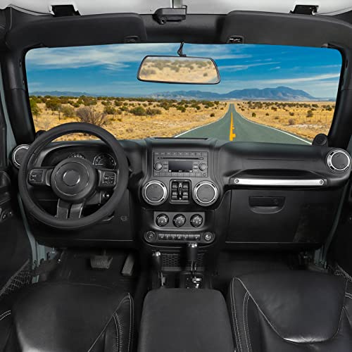 Car Steering Wheel Cover for F150 Tundra Range Rover 15.5" (Large size[15 1/2''-16''] / Black)