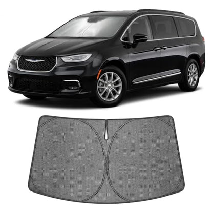 Custom Fit Car Windshield Sun Shade for 2017 (2017-2026 Chrysler Pacifica Minivan)