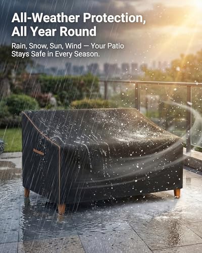Outdoor Sofa Cover (#Black / 80W x 42D x 33H)