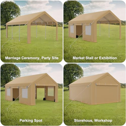 Heavy Duty Carport (Yellow / 10X20FT)