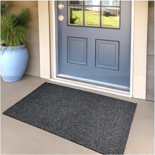 Heavy Duty Durable All Weather Indoor (5' x 8' (Rectangular) / Charcoal)