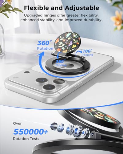 Dual Side MagSafe Phone Grip (BK-FLOWER)