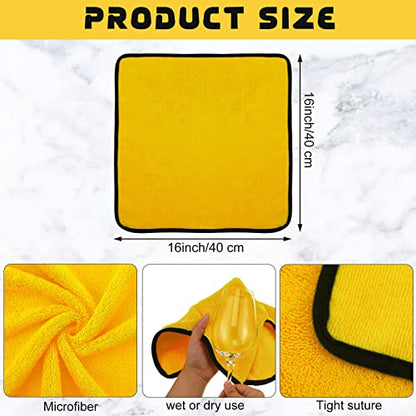 40 Pcs Microfiber Towels Bulk Car Drying Cloth (Yellow)