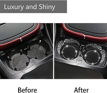 4pcs Bling Car Cup Holder Coaster (New Black / 4pcs)