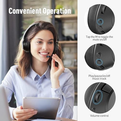 H300 Wireless Headphones with Microphone (Black)