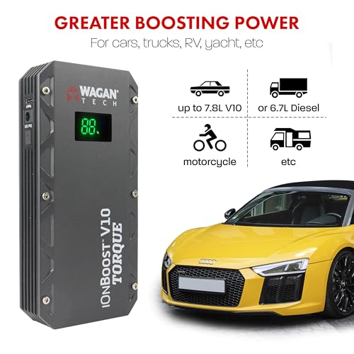 EL7507 Jump Starter iOnBoost V10 Torque 1000Amp Peak 12V Portable Lithium Car Battery Up to 7.8L V10 or 6.7L Diesel (Torque V10)