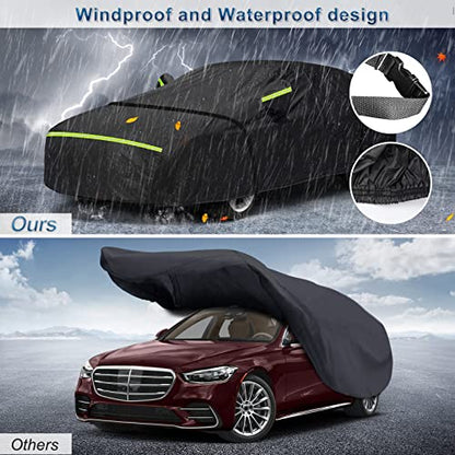 for Mercedes Benz S Car Cover Waterproof All Weather Heavy Duty Protection (Black / for Mercedes Benz S)