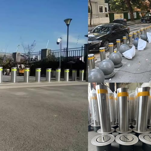Steel Safety Bollard Post (Silver (1pcs))