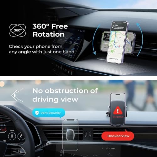 Magnetic Phone Holder for Car (Black)