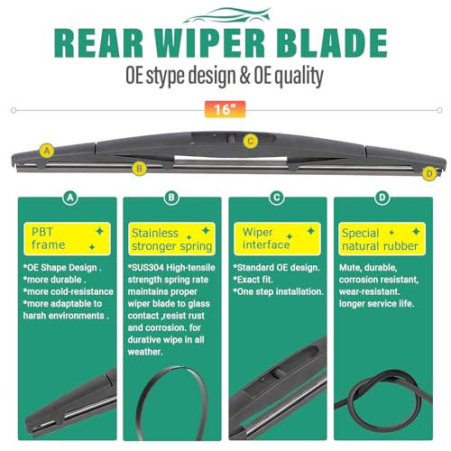 Windshield Wiper Blades Replacement for Subaru Outback 2020 (26" 18" 16")