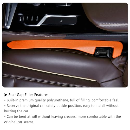 Car Seat Gap Filler 2 Pack (Orange/2pcs)