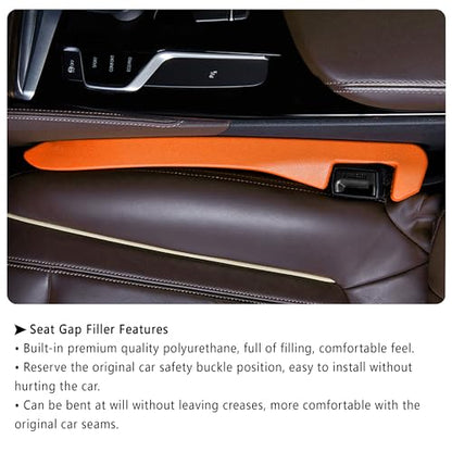Car Seat Gap Filler 2 Pack (Orange/2pcs)