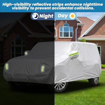 210D Oxford Car Cover Compatible with Jeep Wrangler 4 Door (Custom Fit Jeep Wrangler 4 Door)