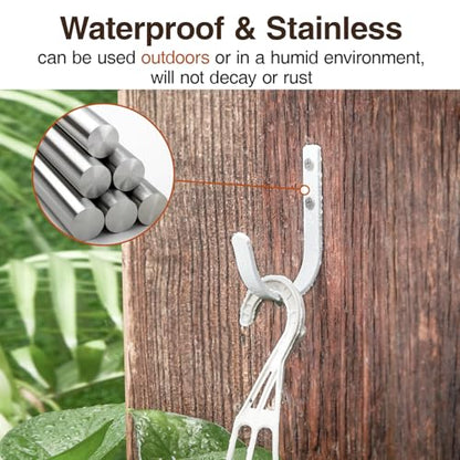 22LB Wall Hooks for Hanging Towel (White / 20 Pack)
