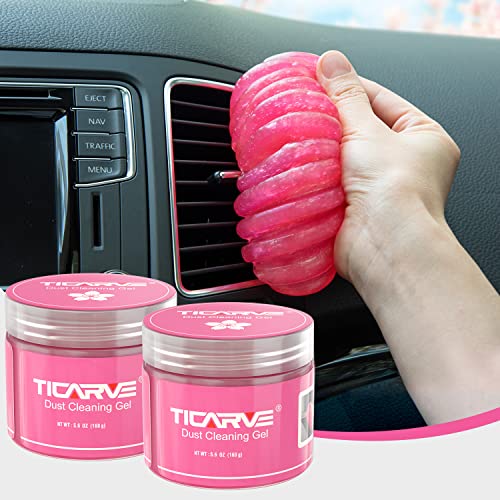 2pack Car Cleaning Gel Car Accessories Car Cleaning Detailing Kits (Rose Red 2 Pack)