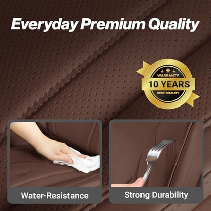 Premium Custom Fit Truck Car Seat Covers Front Seats Waterproof (A16 (See Vehicle Size Chart) / Front - Dark Brown)
