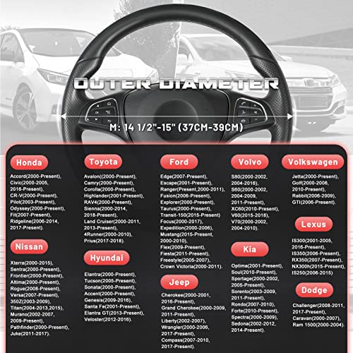 Steering Wheel Cover 14.5 (Standard size[14 1/2''-15''] / Black and Red)