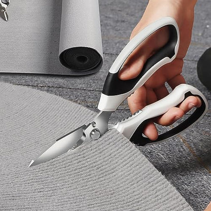 Utility Scissors All Purpose heavy duty 8 (White)