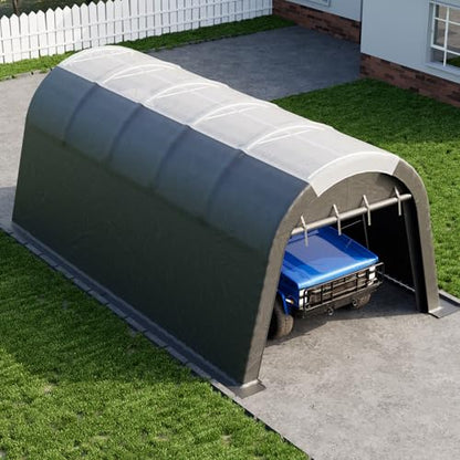 Carport Canopy 12x20 FT Heavy Duty with Translucent Roof (12x20FT)