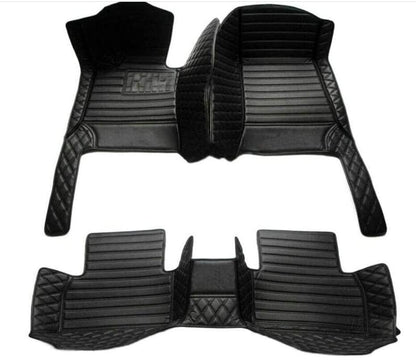 Custom All Weather Protection Leather Car Floor Mats for Cars Sedan SUV Sports Car Waterproof Floor Mat (ALL Black)