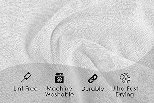 Microfiber Cleaning Cloths (Pack of 36 - 16x16 Inches / White)